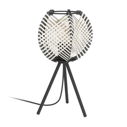 Eglo - Namizna svetilka 1xE27/40W/230V bela/črna