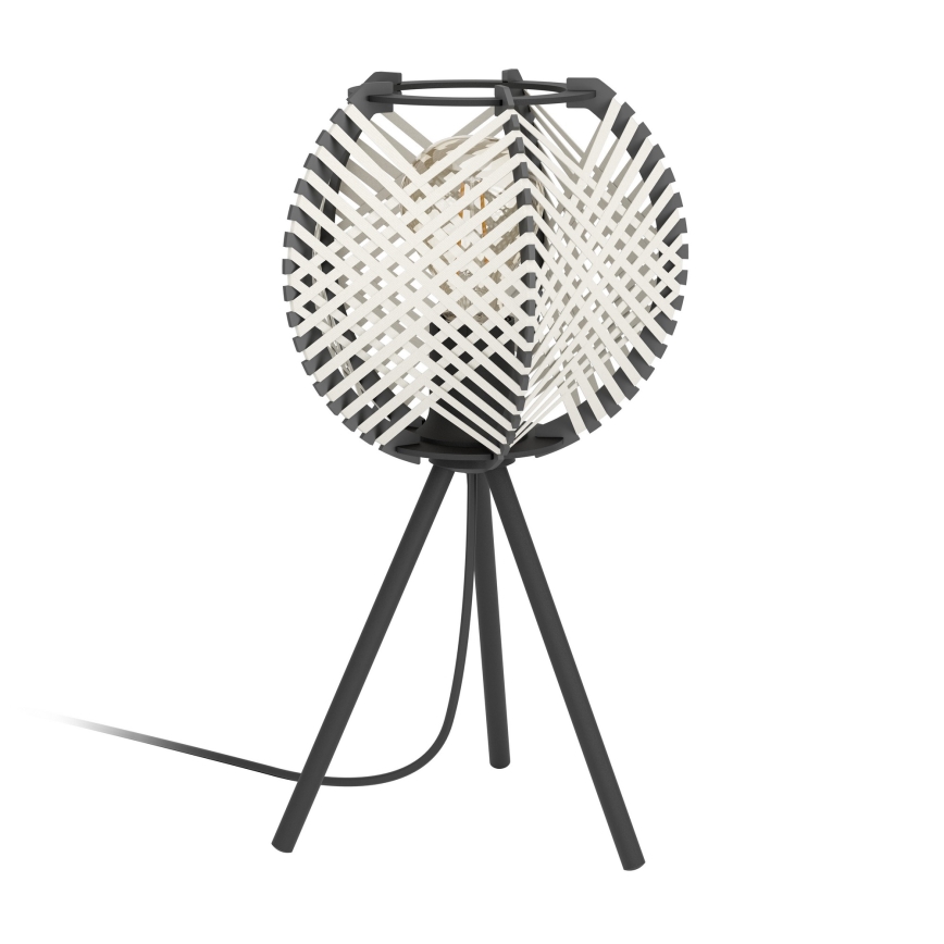 Eglo - Namizna svetilka 1xE27/40W/230V bela/črna