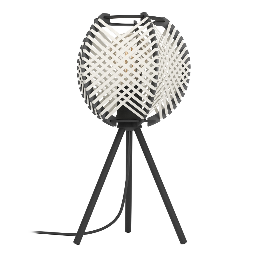 Eglo - Namizna svetilka 1xE27/40W/230V bela/črna