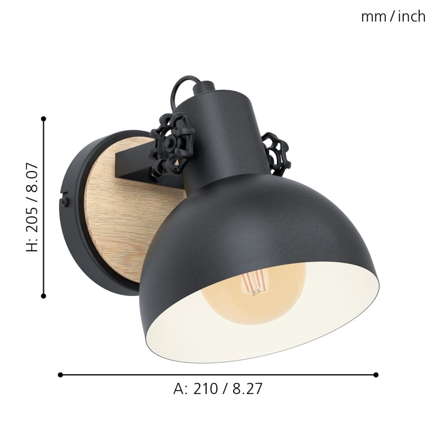 Eglo - Stenska svetilka 1xE27/28W/230V