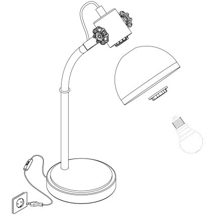 Eglo - Namizna svetilka 1xE27/28W/230V - FSC certifikat