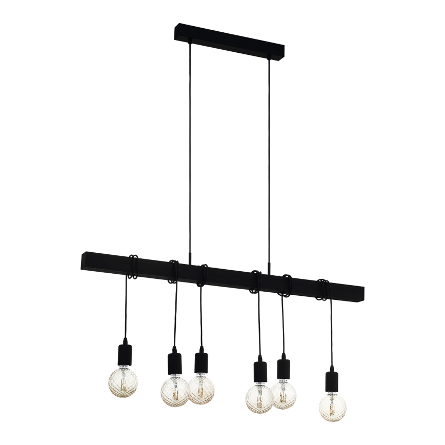 Eglo - Lestenec na vrvici TOWNSHEND 6xE27/60W/230V - FSC certifikat