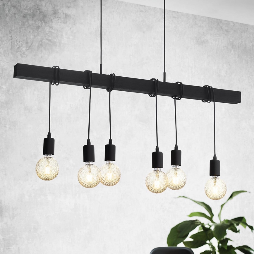 Eglo - Lestenec na vrvici TOWNSHEND 6xE27/60W/230V - FSC certifikat