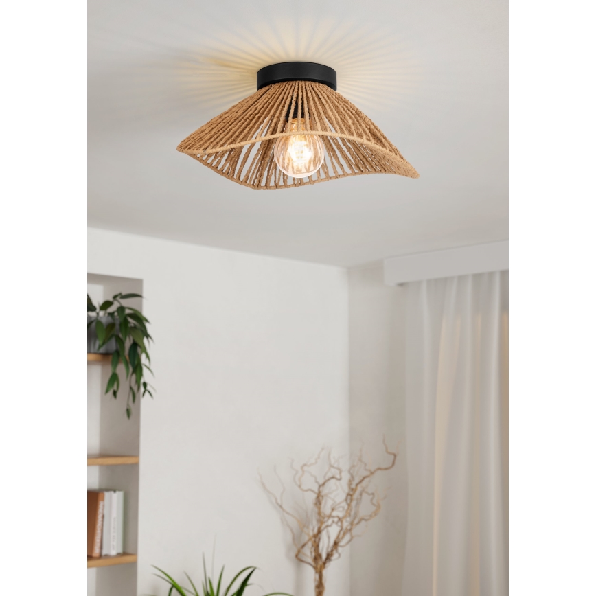 Eglo - Stropna svetilka 1xE27/60W/230V rjava