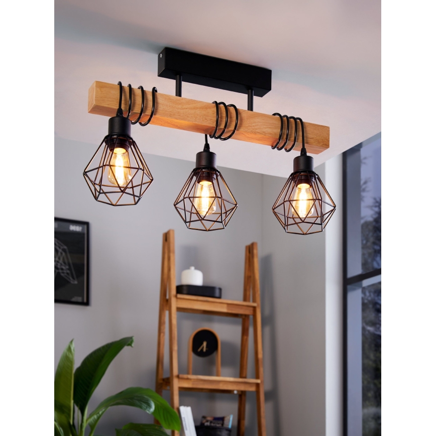 Eglo - Nadgradni lestenec TOWNSHEND 3xE27/60W/230V