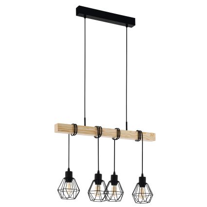 Eglo - Lestenec na vrvici TOWNSHEND 4xE27/60W/230V - FSC certifikat
