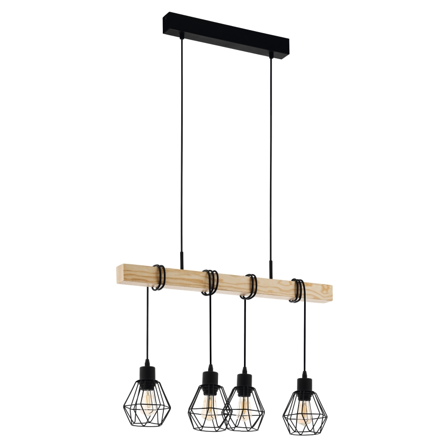 Eglo - Lestenec na vrvici TOWNSHEND 4xE27/60W/230V - FSC certifikat