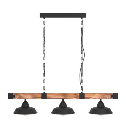 Eglo - Lestenec na verigi 3xE27/60W/230V - FSC certifikat
