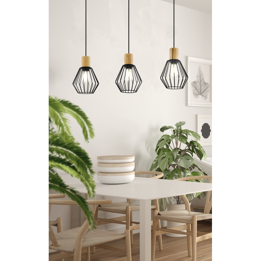 Eglo - Lestenec na vrvici 3xE27/60W/230V