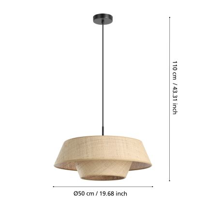 Eglo - Viseči lestenec na kablu 1xE27/60W/230V, iz basta