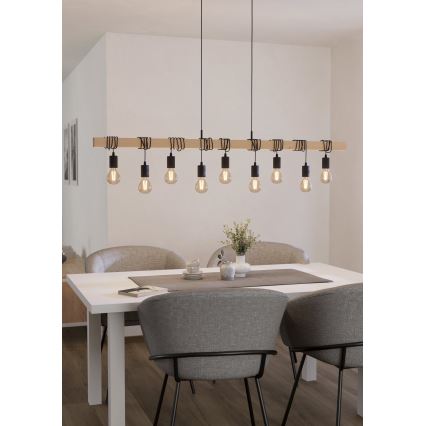 Eglo - Lestenec na vrvici TOWNSHEND 9xE27/60W/230V - FSC certifikat