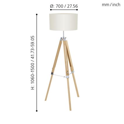 Eglo - Talna svetilka 1xE27/60W/230V - FSC certifikat
