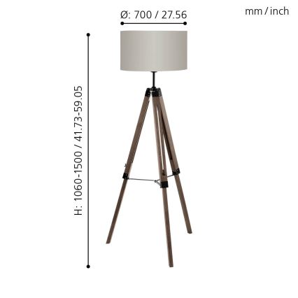 Eglo - Talna svetilka 1xE27/60W/230V - FSC certifikat