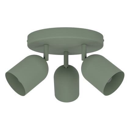 Eglo - Točkovno svetilo 3xE14/40W/230V, premer 25 cm, zeleno