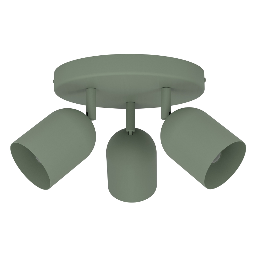 Eglo - Točkovno svetilo 3xE14/40W/230V, premer 25 cm, zeleno
