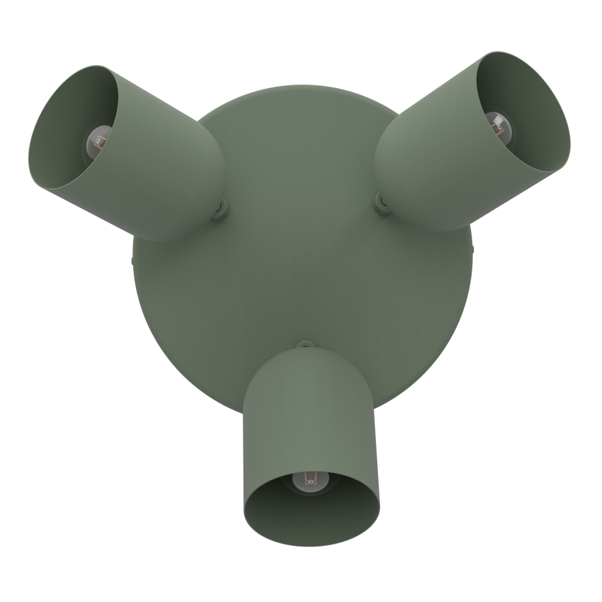 Eglo - Točkovno svetilo 3xE14/40W/230V, premer 25 cm, zeleno