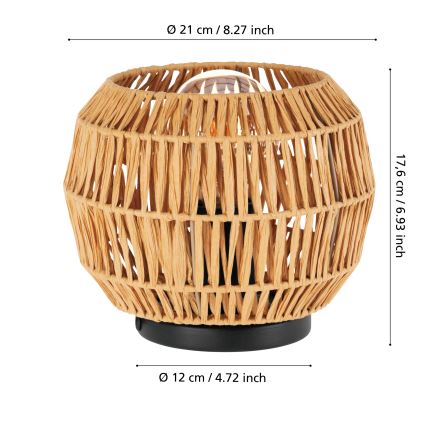 Eglo - Namizna svetilka 1xE27/40W/230V rjava