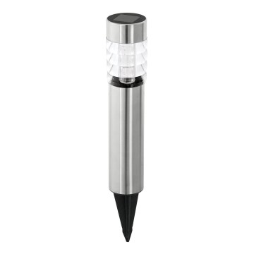 Eglo 48581 - Solarno svetilo s senzorjem LED/0,06W/1,2V 100 mAh IP44 matiran krom