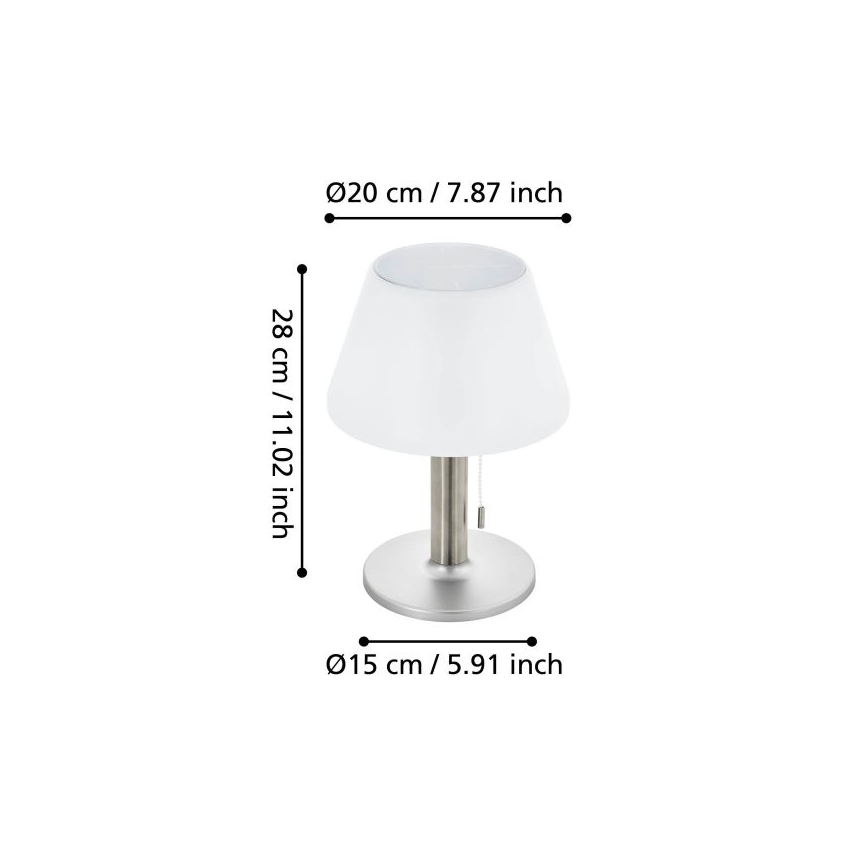 Eglo 48749 - Zatemnjevalna sončna LED svetilka LED/2W/3,7V 2000 mAh IP44