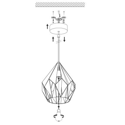 Eglo - Lestenec na vrvici 1xE27/60W/230V