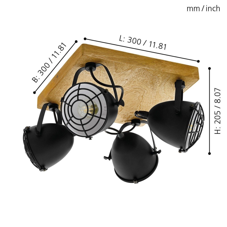 Eglo 49079 - Točkovno svetilo GATEBECK 4xE14/40W/230V