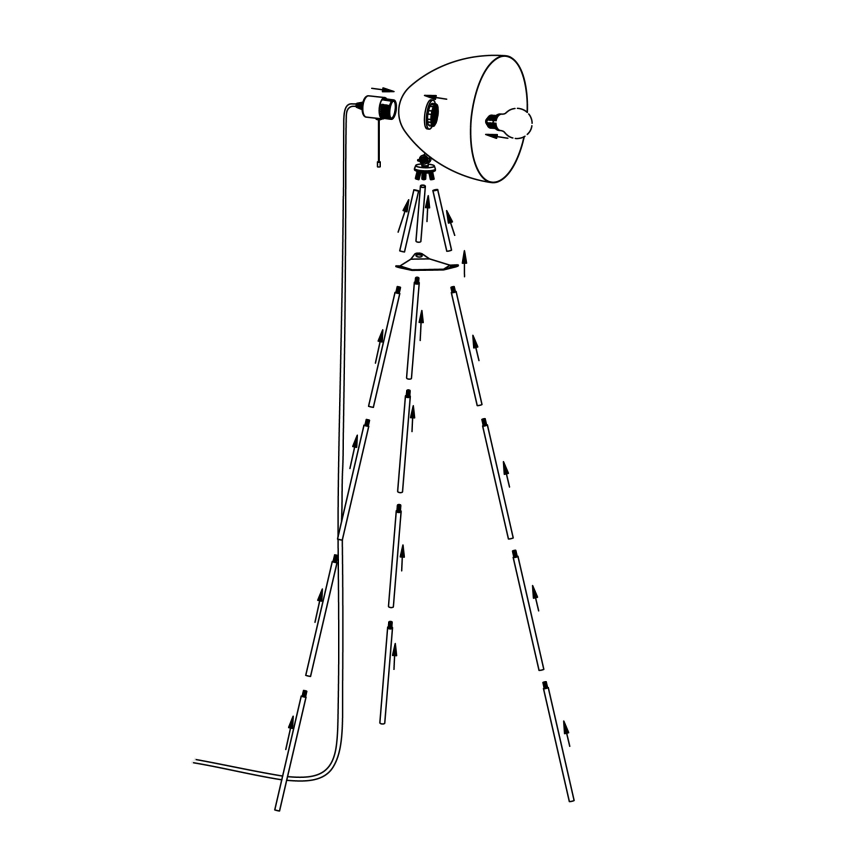Eglo - Talna svetilka 1xE27/60W/230V