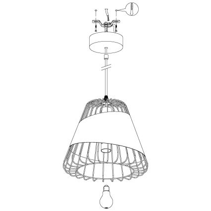 Eglo - Lestenec na vrvici 1xE27/60W/230V