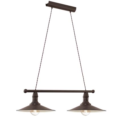 Eglo 49457 - Lestenec na kablu STOCKBURY 2xE27/60W/230V