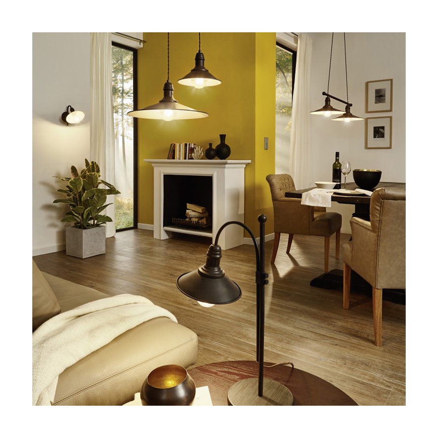 Eglo 49458 - Stensko svetilo STOCKBURY 1xE27/60W/230V