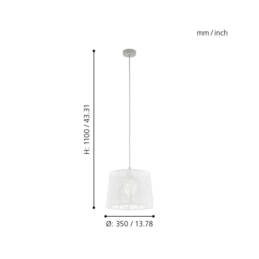 Eglo - Lestenec na vrvici 1xE27/60W/230V