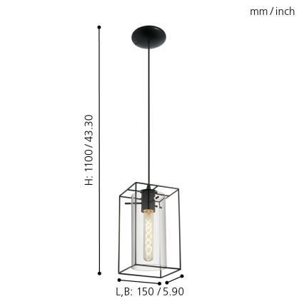 Eglo - Lestenec 1xE27/60W/230V
