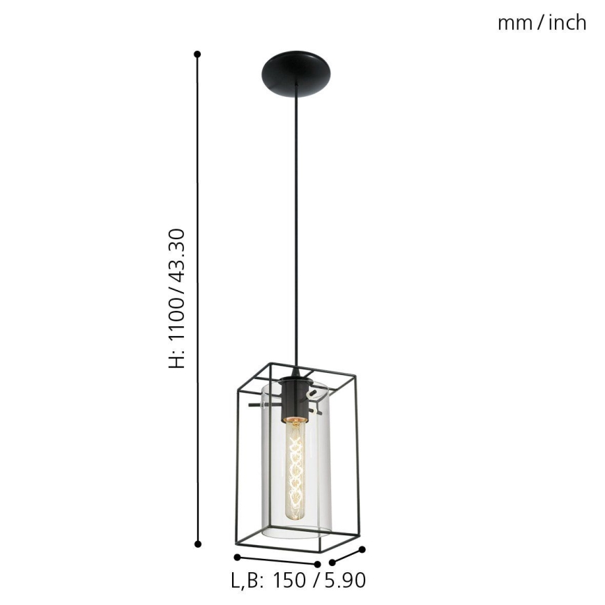 Eglo - Lestenec 1xE27/60W/230V