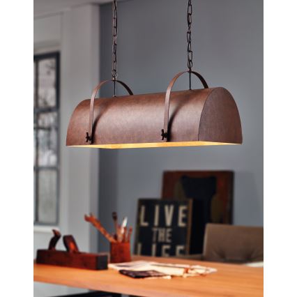 Eglo 49687 - Lestenec na verigi DEERHURST 2xE27/60W/230V