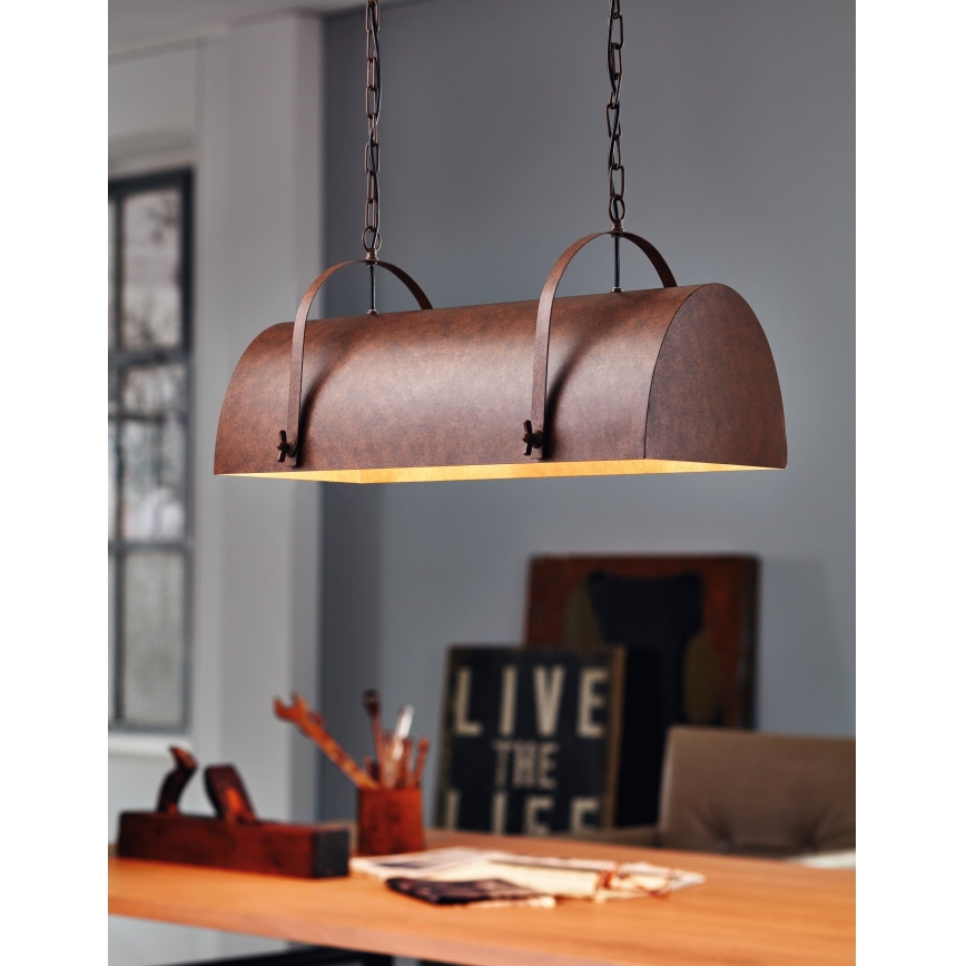 Eglo 49687 - Lestenec na verigi DEERHURST 2xE27/60W/230V