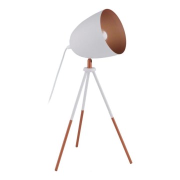 Eglo 49727 - Namizna svetilka CHESTER 1xE27/60W/230V bela/medena