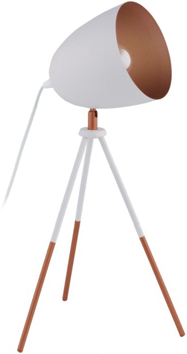 Eglo 49727 - Namizna svetilka CHESTER 1xE27/60W/230V bela/medena