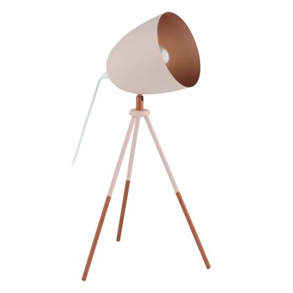 Eglo 49727 - Namizna svetilka CHESTER 1xE27/60W/230V bela/medena