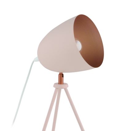 Eglo 49727 - Namizna svetilka CHESTER 1xE27/60W/230V bela/medena