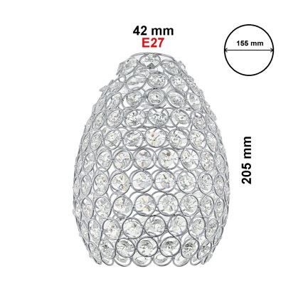Eglo 49848 - Kristalni senčnik GILLINGHAM E27 pr.15,5 cm