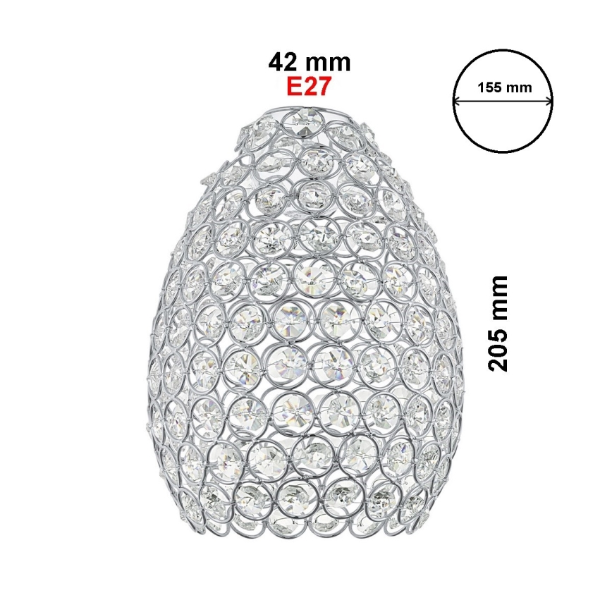 Eglo 49848 - Kristalni senčnik GILLINGHAM E27 pr.15,5 cm