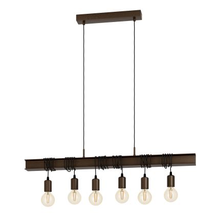Eglo - Lestenec na vrvici TOWNSHEND 6xE27/60W/230V