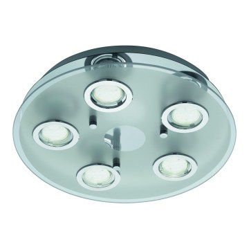 Eglo 54563 - LED stropna svetilka 5xGU10/3W/230V sijajni krom
