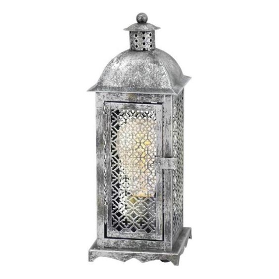 Eglo 54617 - LED Namizna svetilka 1xE27/4W/230V 3000K srebrna