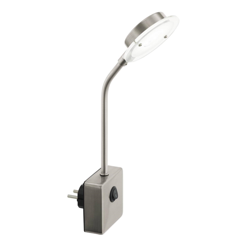 Eglo 54649 - LED Svetilka za vtičnico LED/4,5W/230V 3000K mat krom
