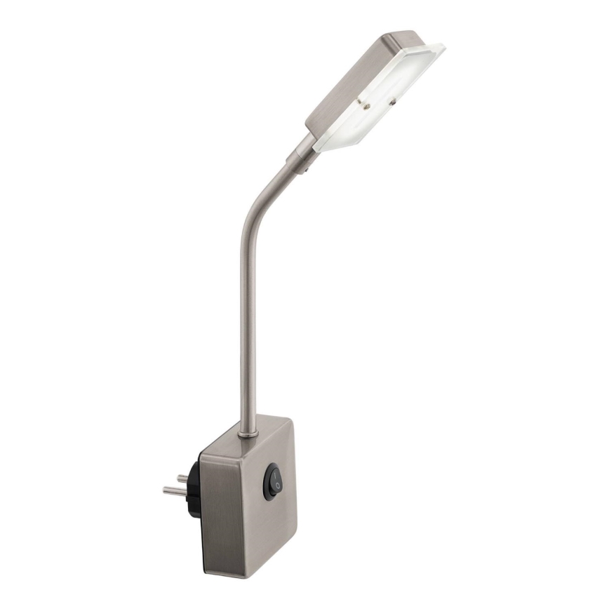 Eglo 54651 - LED Svetilka za vtičnico LED/4,5W/230V 3000K mat krom