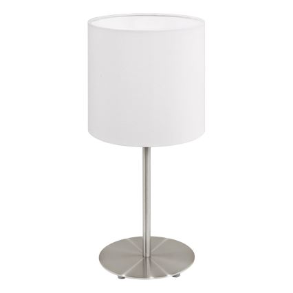Eglo 54744 - Namizna svetilka ANADIA 1xE14/40W/230V bela/mat krom