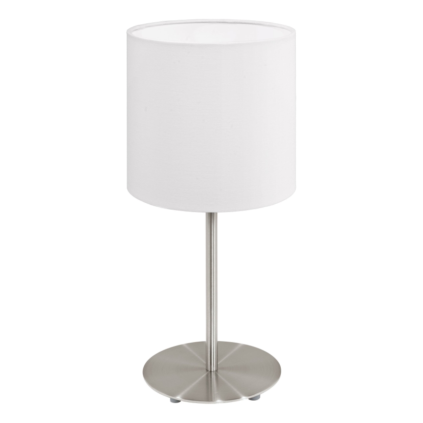 Eglo 54744 - Namizna svetilka ANADIA 1xE14/40W/230V bela/mat krom