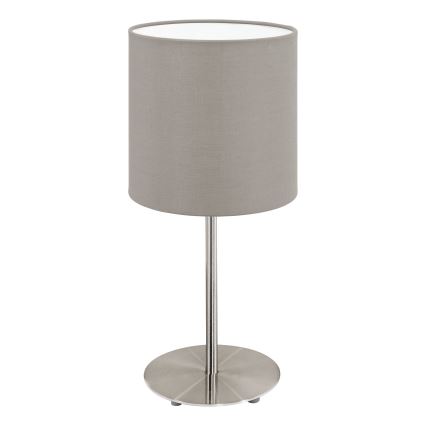 Eglo 54745 - Namizna svetilka ANADIA 1xE14/40W/230V taupe/mat krom