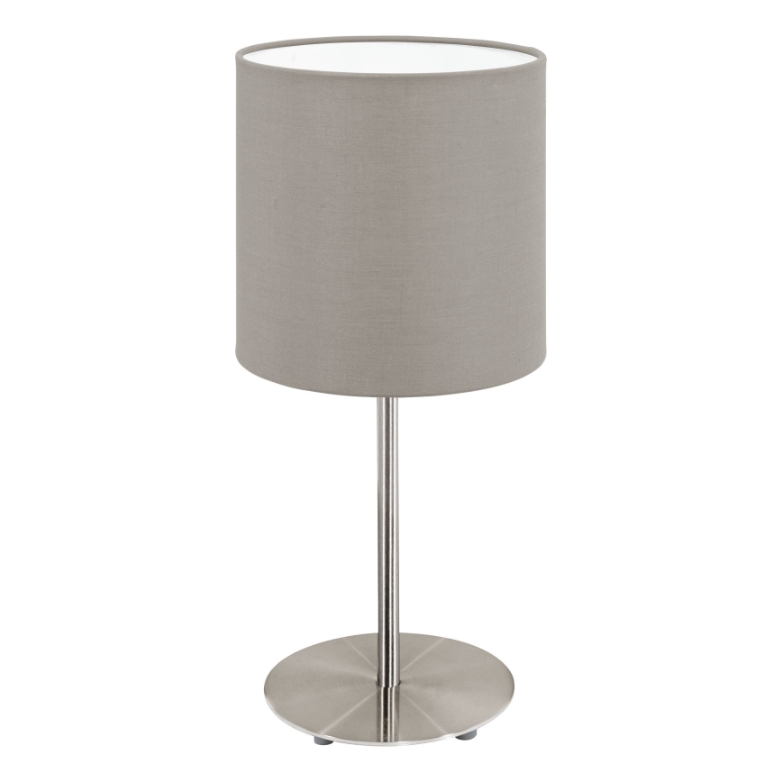 Eglo 54745 - Namizna svetilka ANADIA 1xE14/40W/230V taupe/mat krom