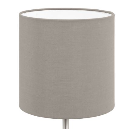 Eglo 54745 - Namizna svetilka ANADIA 1xE14/40W/230V taupe/mat krom